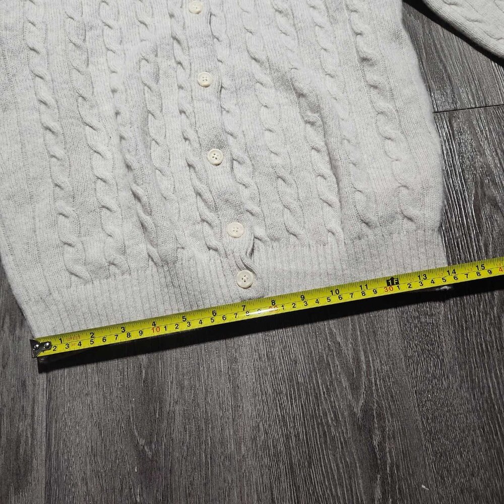Brandy Melville grey wool cable knit button-up cardigan - Picture 9 of 9